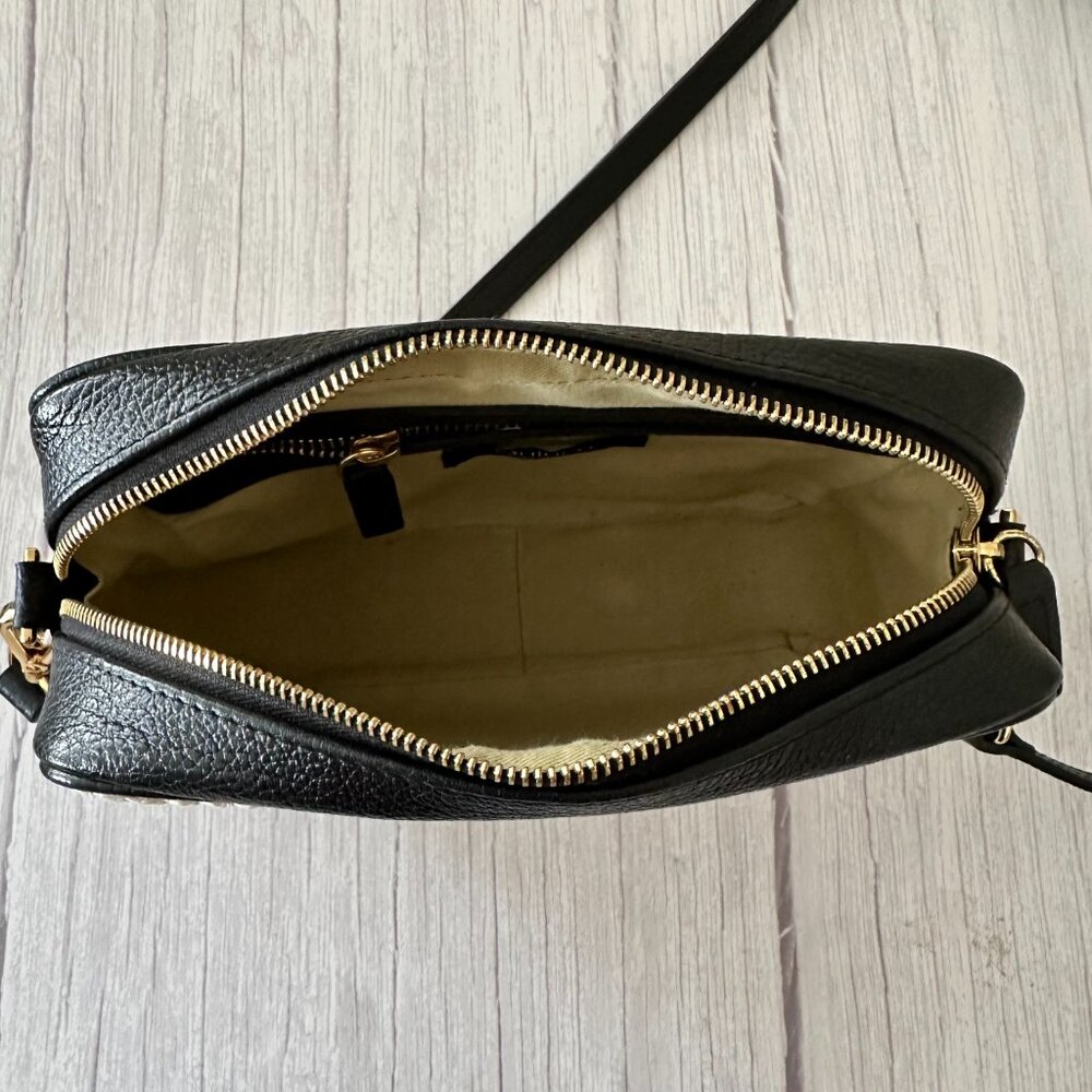 Quince Italian Leather & Raffia Crossbody Bag, Black and Natural - Picture 5 of 11